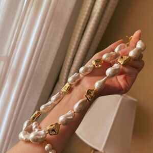Bohemian pearl necklace A693